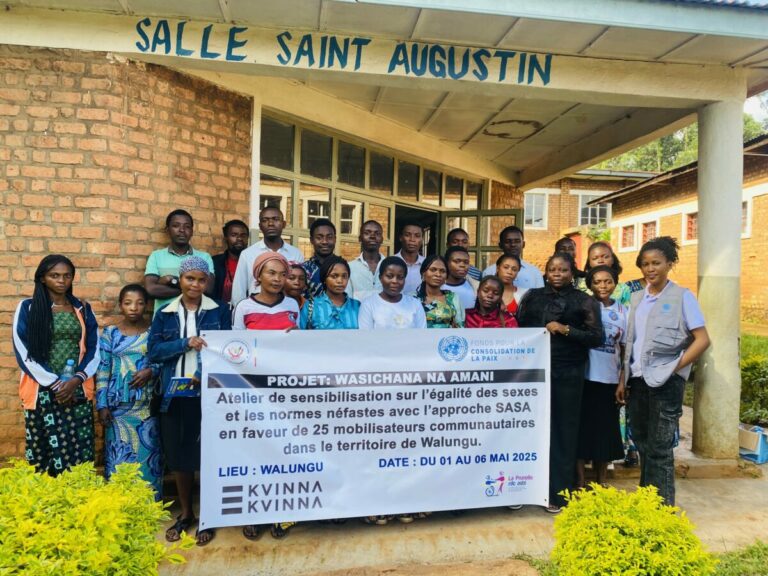 Walungu : Clôture d’un atelier de sensibilisation sur l’égalité des sexes et les normes néfastes avec l’approche SASA Together !