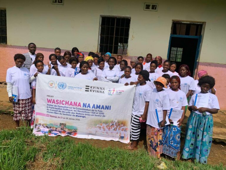 Mwenga : des jeunes femmes outillées pour la consolidation de la paix, la participation politique et aux Résolutions 1325 et 2250
