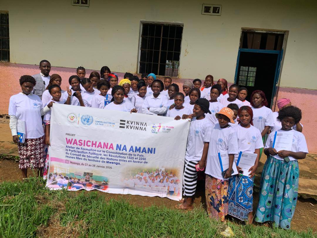 Mwenga : des jeunes femmes outillées pour la consolidation de la paix, la participation politique et aux Résolutions 1325 et 2250